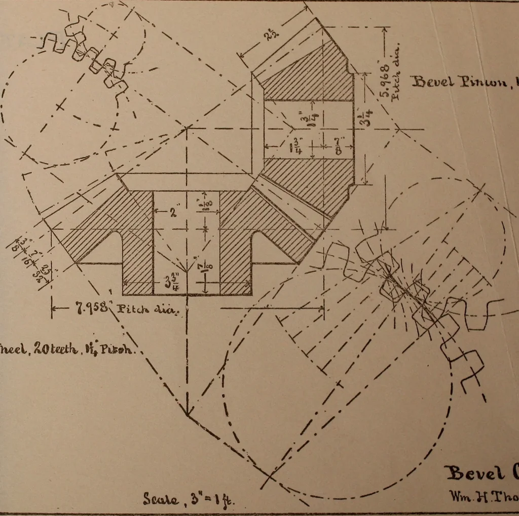 An illustration from Senior course in mechanical drawing, 1897, leaf 208