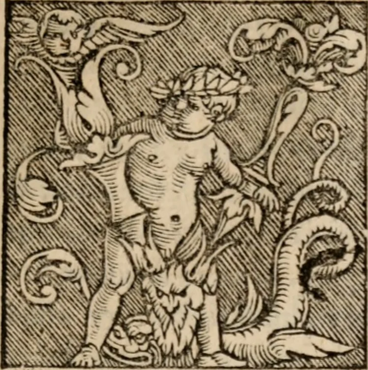 An illustration from Sentenciae ex doctoribvs collectae, qvas papistæ ualde impudenter hodie damnant, 1536, leaf 150