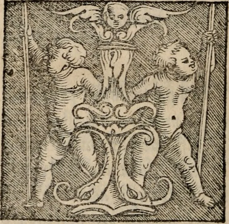 An illustration from Sentenciae ex doctoribvs collectae, qvas papistæ ualde impudenter hodie damnant, 1536, leaf 165