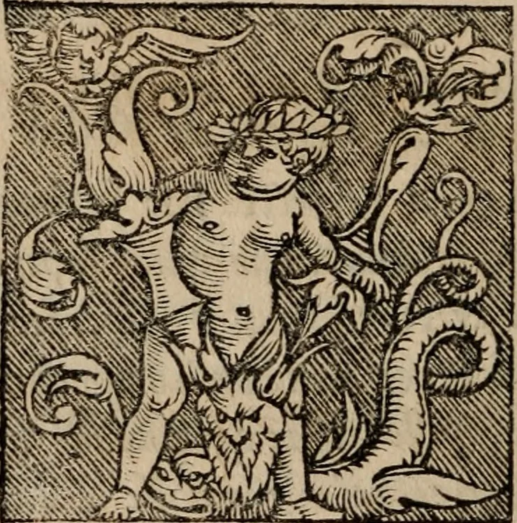 An illustration from Sentenciae ex doctoribvs collectae, qvas papistæ ualde impudenter hodie damnant, 1536, leaf 59