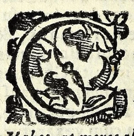 An illustration from Sententiae insignes Graecorum quinquag. comicorum, quorum opera integra non extant, Latino idiomate collectae : accessit vniuscuisq[ue] poetae vita accuratè conscripta, & Platonii fragmentum de comoedarium differentijs : poetarum nomina proximé praefationem sequuntur, 1612, leaf 184