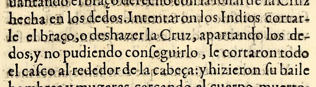 An illustration from Señor. Francisco de Figueroa de la compañia de Iesus, procurador de las Prouincias de las Indias, dize: Que por quanto acerca del alçamiento, y rebelion de los Indios Tepehuanes, Zinaloas, y otras naciones, que sucedio por fin del año de mil y seiscientos y deziseis, se hã esparcidovarias relaciones, mezclan dose en ellas algunas cosas que causan confusion ., 1617, leaf 7