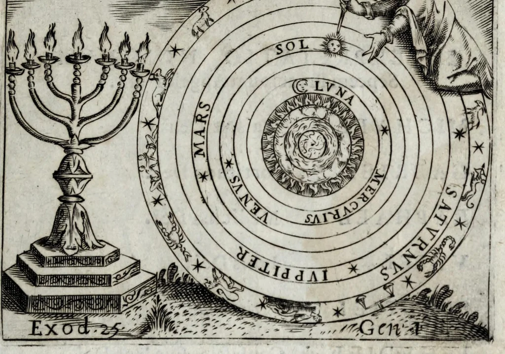 An illustration from Septem principum angelorum : orationes cum antiquis imaginibus, 1555, leaf 17