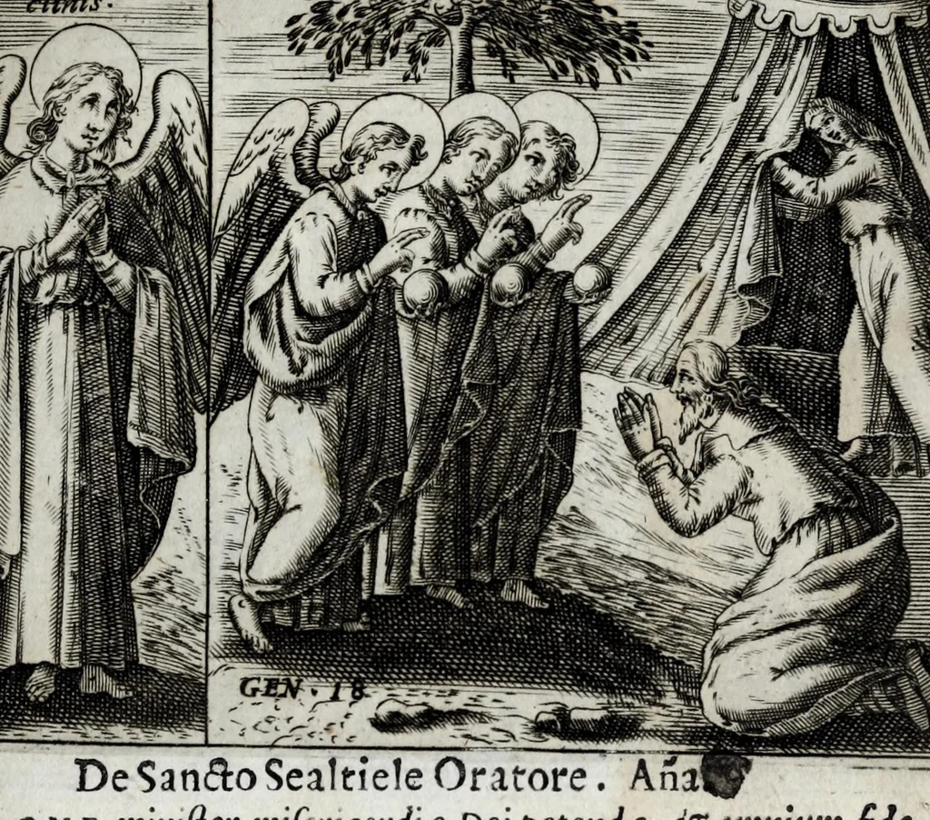 An illustration from Septem principum angelorum : orationes cum antiquis imaginibus, 1555, leaf 31