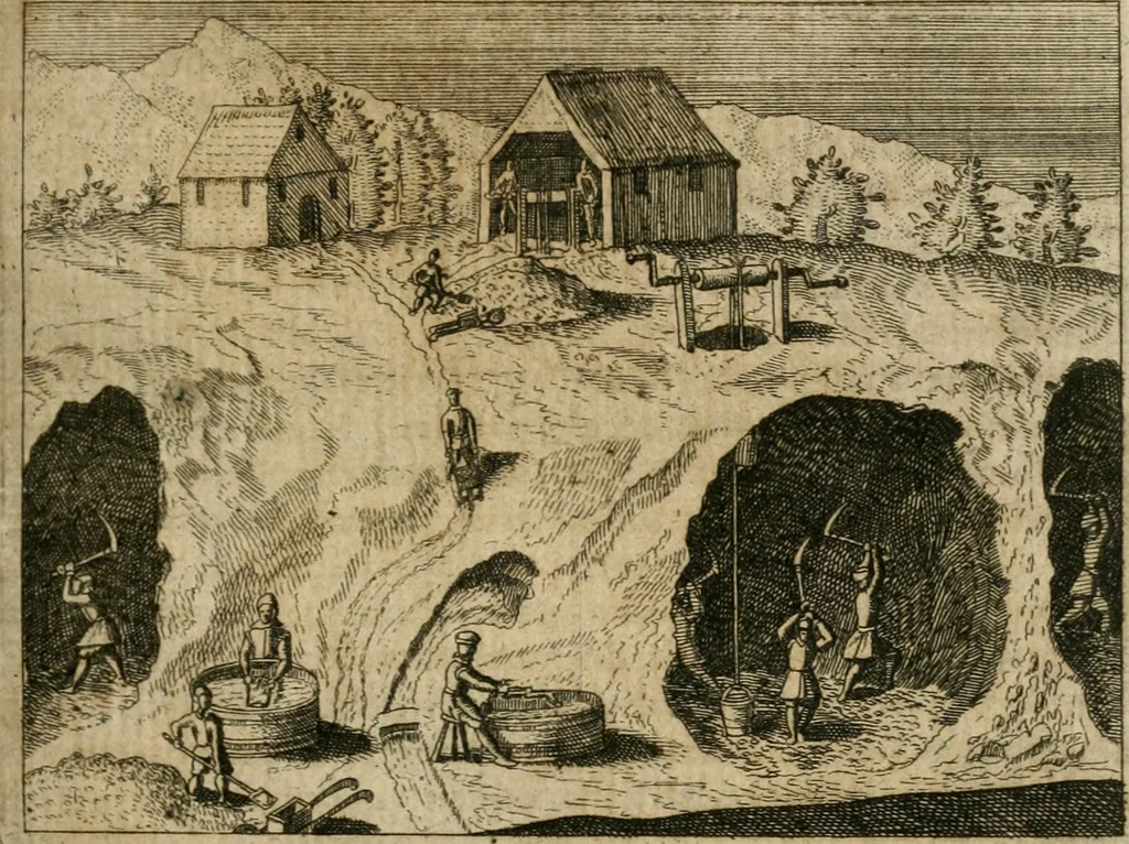 An illustration from Septimana philosophica : qua aenigmata avreola de omni natvrae genere a Salomone Israëlitarum sapientissimo rege, & Arabiae regina Saba, nec non Hyramo, Tyri principe, sibi inuicem in modum colloquii proponuntur & enodantur ..., 1620, leaf 110