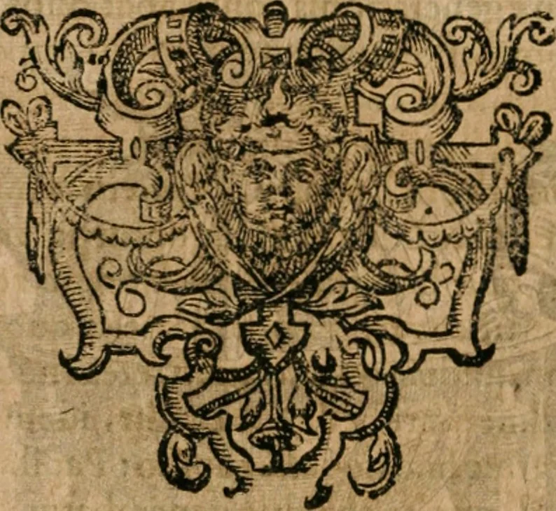 An illustration from Septimana philosophica : qua aenigmata avreola de omni natvrae genere a Salomone Israëlitarum sapientissimo rege, & Arabiae regina Saba, nec non Hyramo, Tyri principe, sibi inuicem in modum colloquii proponuntur & enodantur ..., 1620, leaf 241