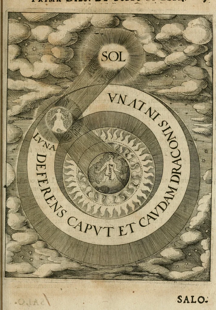 An illustration from Septimana philosophica : qua aenigmata avreola de omni natvrae genere a Salomone Israëlitarum sapientissimo rege, & Arabiae regina Saba, nec non Hyramo, Tyri principe, sibi inuicem in modum colloquii proponuntur & enodantur ..., 1620, leaf 74