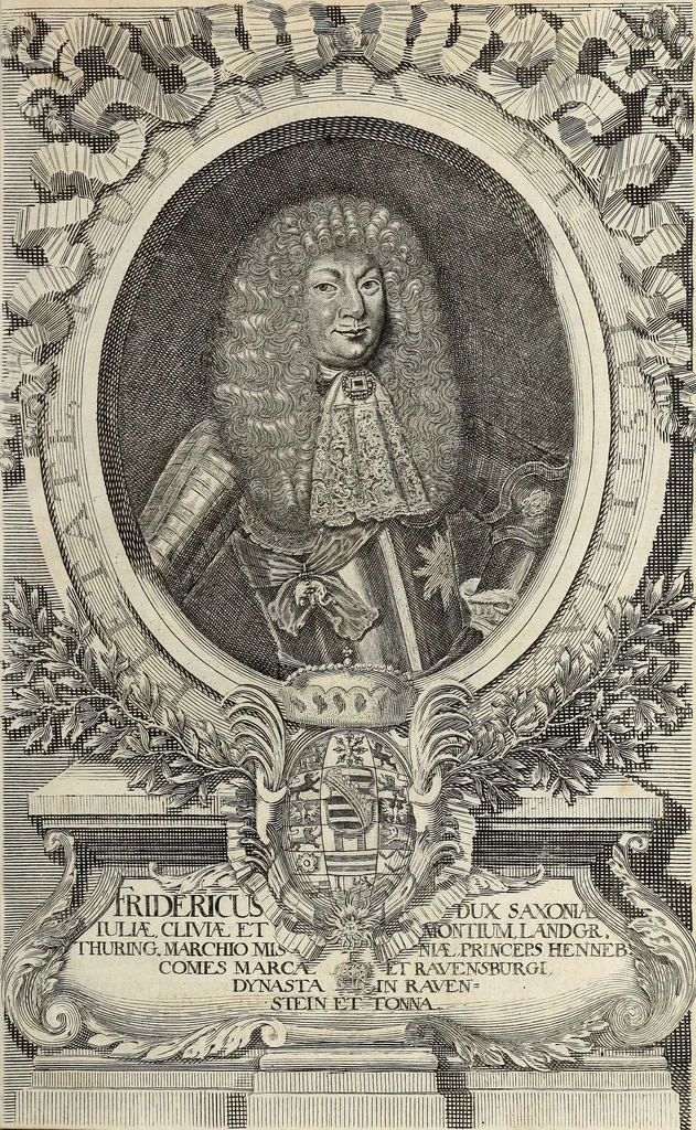 An illustration from Serenissimi et potentissimi principis Jacobi, Magnae Britanniae, Franciae, et Hiberniae, regis, fidei defensoris, Opera, 1689, leaf 12