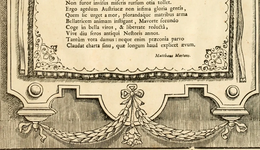 An illustration from Serenissimorum pientissimorumque principum austriacorum symbola et elogia, 1647, leaf 12