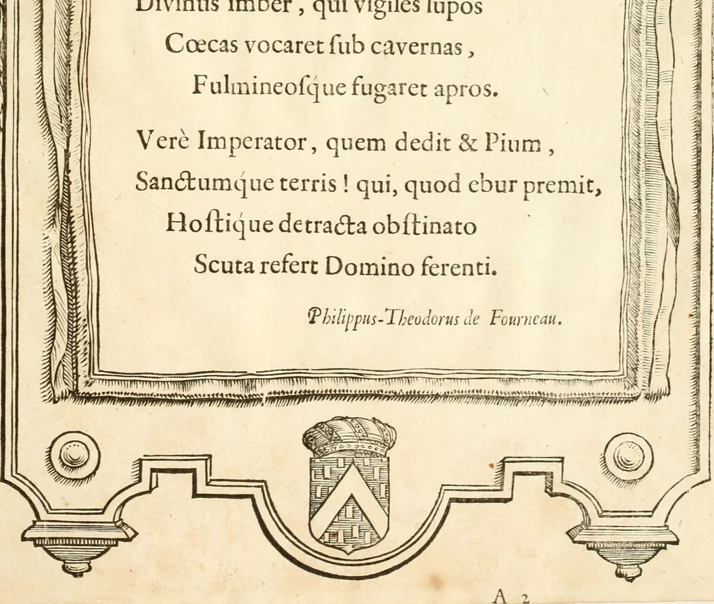 An illustration from Serenissimorum pientissimorumque principum austriacorum symbola et elogia, 1647, leaf 14