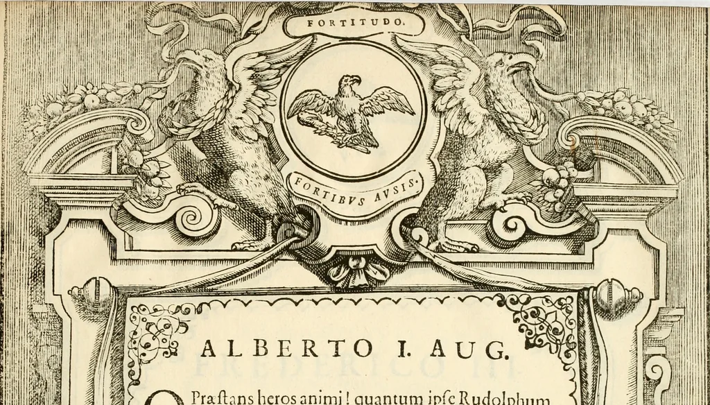 An illustration from Serenissimorum pientissimorumque principum austriacorum symbola et elogia, 1647, leaf 16