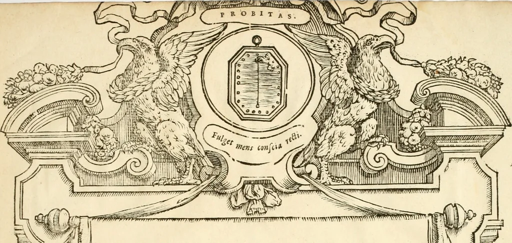 An illustration from Serenissimorum pientissimorumque principum austriacorum symbola et elogia, 1647, leaf 54