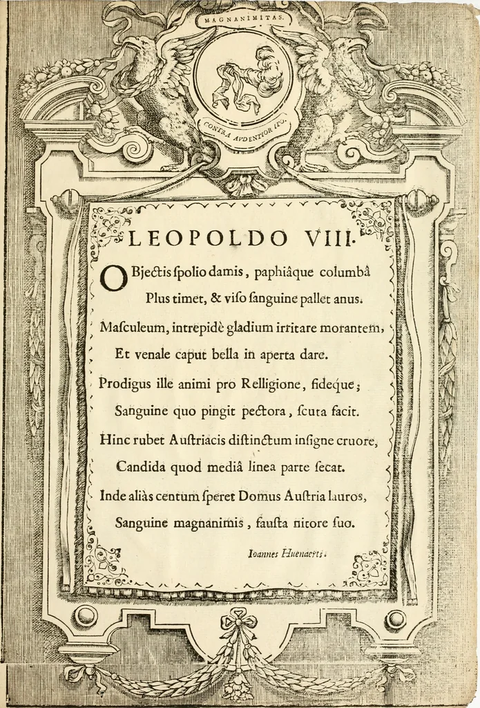 An illustration from Serenissimorum pientissimorumque principum austriacorum symbola et elogia, 1647, leaf 56