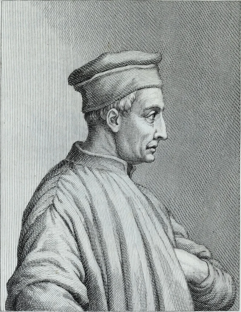 An illustration from Serie degli uomini i più illustri nella pittura, scultura, e architettura : con i loro elogi, e ritratti incisi in rame cominciando dalla sua prima restaurazione fino ai tempi presenti .., 1769, leaf 109