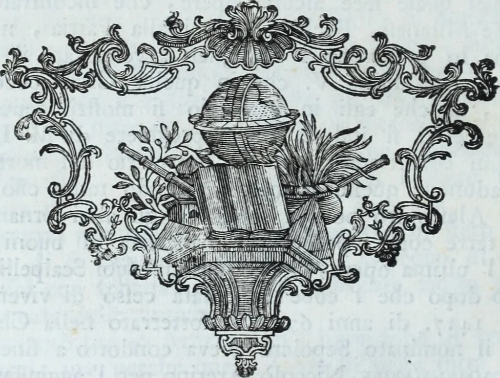 An illustration from Serie degli uomini i più illustri nella pittura, scultura, e architettura : con i loro elogi, e ritratti incisi in rame cominciando dalla sua prima restaurazione fino ai tempi presenti .., 1769, leaf 145