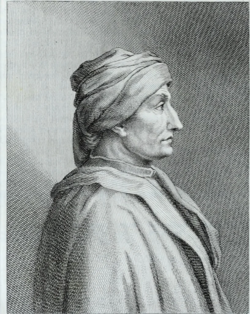 An illustration from Serie degli uomini i più illustri nella pittura, scultura, e architettura : con i loro elogi, e ritratti incisi in rame cominciando dalla sua prima restaurazione fino ai tempi presenti .., 1769, leaf 155