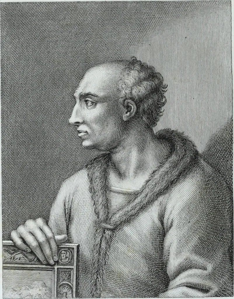 An illustration from Serie degli uomini i più illustri nella pittura, scultura, e architettura : con i loro elogi, e ritratti incisi in rame cominciando dalla sua prima restaurazione fino ai tempi presenti .., 1769, leaf 161