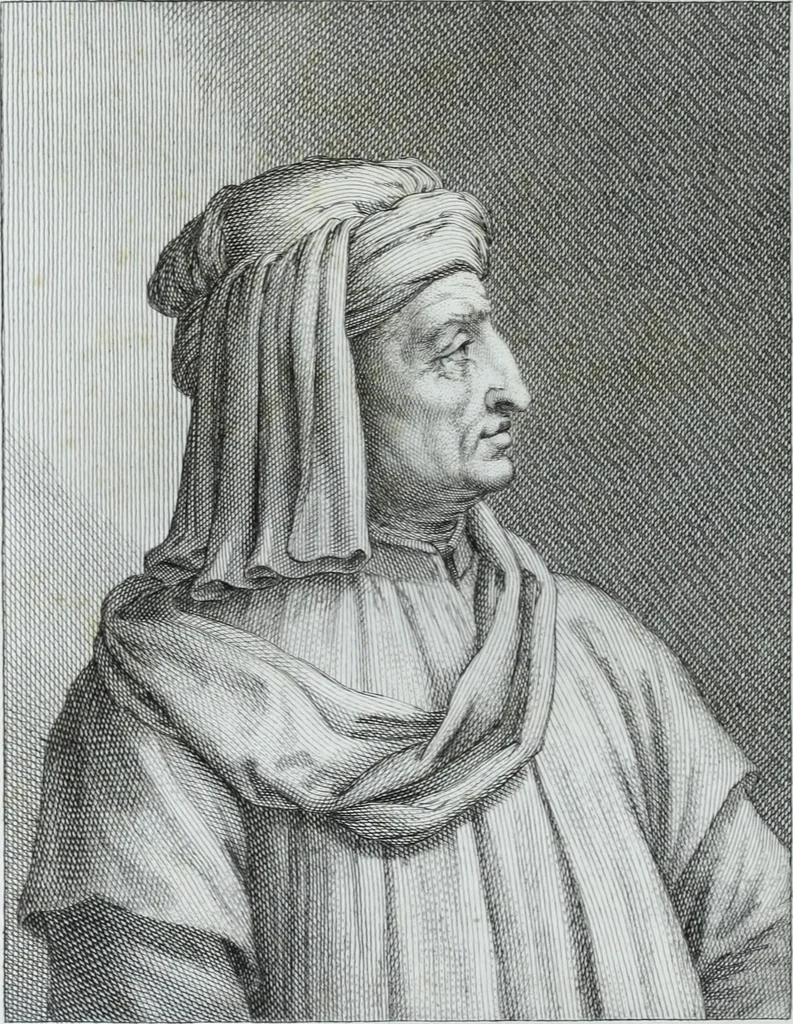 An illustration from Serie degli uomini i più illustri nella pittura, scultura, e architettura : con i loro elogi, e ritratti incisi in rame cominciando dalla sua prima restaurazione fino ai tempi presenti .., 1769, leaf 201