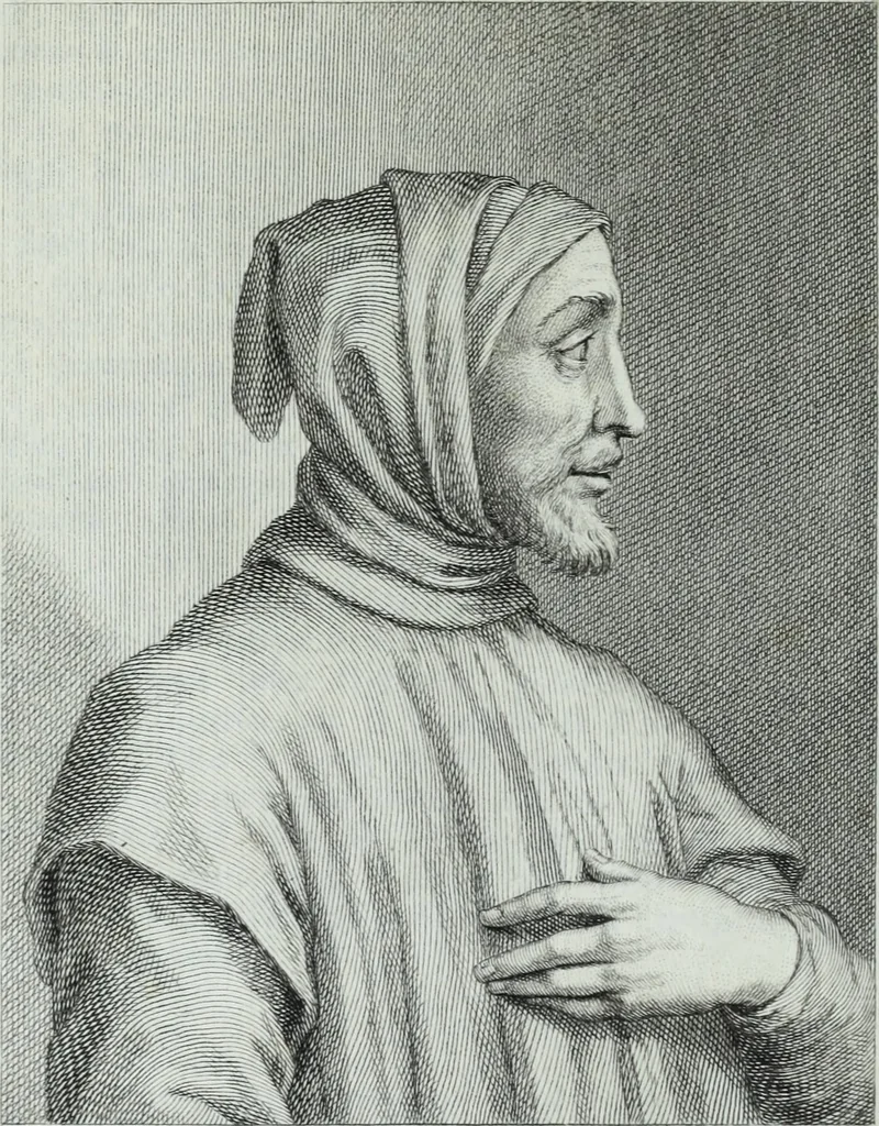 An illustration from Serie degli uomini i più illustri nella pittura, scultura, e architettura : con i loro elogi, e ritratti incisi in rame cominciando dalla sua prima restaurazione fino ai tempi presenti .., 1769, leaf 49