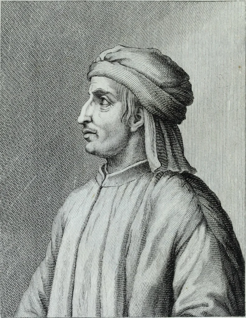 An illustration from Serie degli uomini i più illustri nella pittura, scultura, e architettura : con i loro elogi, e ritratti incisi in rame cominciando dalla sua prima restaurazione fino ai tempi presenti .., 1769, leaf 55