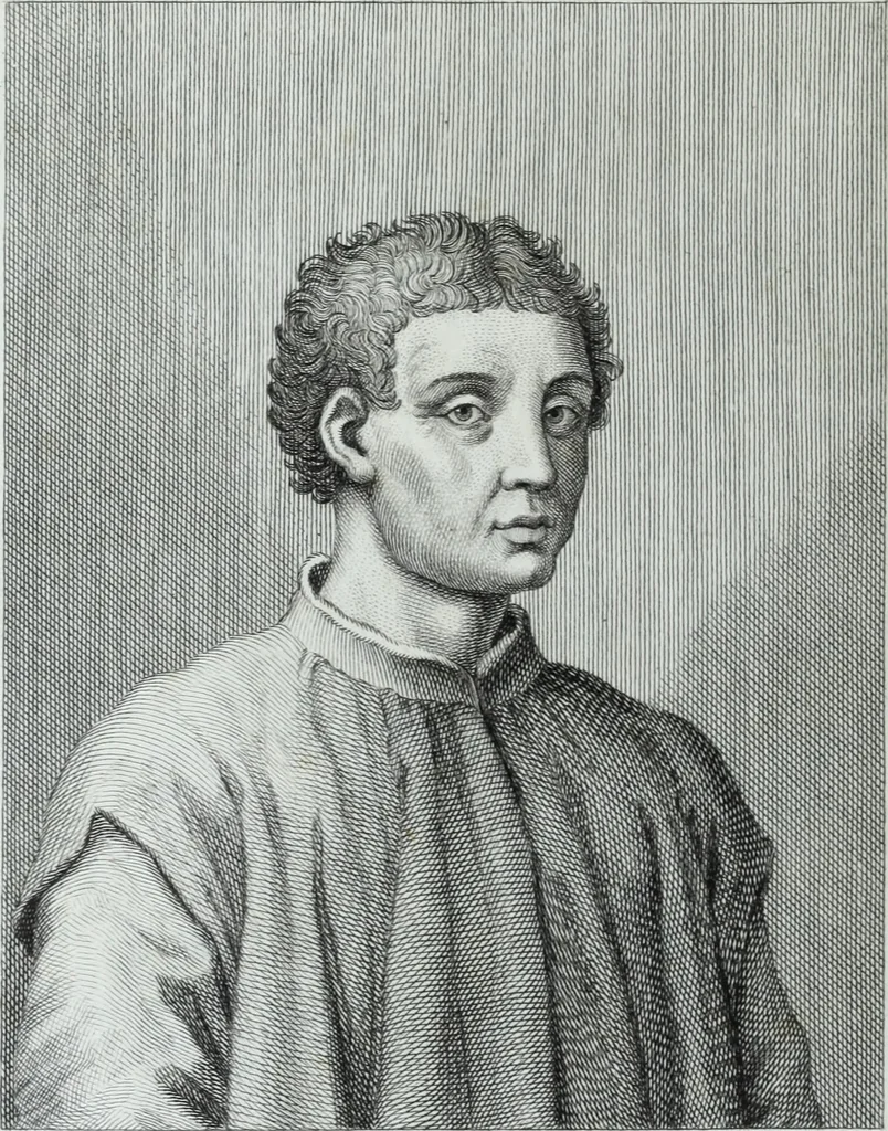 An illustration from Serie degli uomini i più illustri nella pittura, scultura, e architettura : con i loro elogi, e ritratti incisi in rame cominciando dalla sua prima restaurazione fino ai tempi presenti .., 1769, leaf 69
