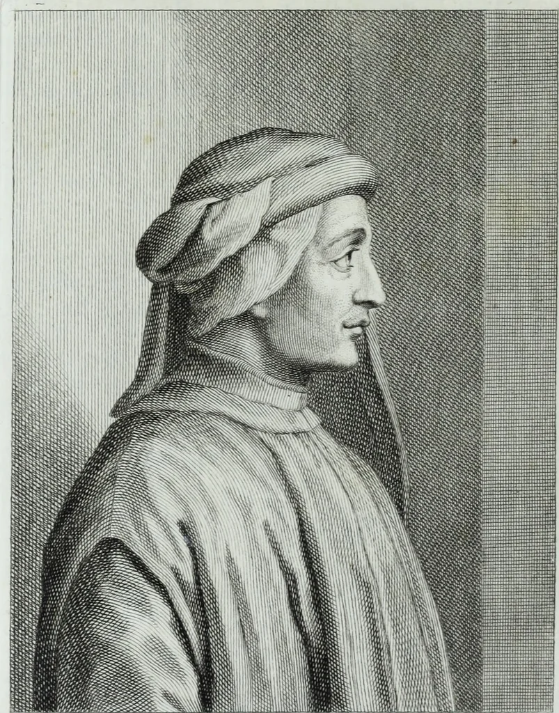 An illustration from Serie degli uomini i più illustri nella pittura, scultura, e architettura : con i loro elogi, e ritratti incisi in rame cominciando dalla sua prima restaurazione fino ai tempi presenti .., 1769, leaf 95