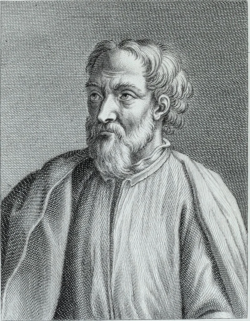 An illustration from Serie degli uomini i più illustri nella pittura, scultura, e architettura : con i loro elogi, e ritratti incisi in rame cominciando dalla sua prima restaurazione fino ai tempi presenti .., 1769, leaf 109
