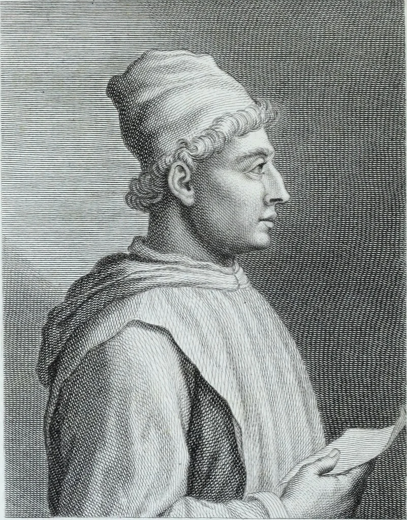 An illustration from Serie degli uomini i più illustri nella pittura, scultura, e architettura : con i loro elogi, e ritratti incisi in rame cominciando dalla sua prima restaurazione fino ai tempi presenti .., 1769, leaf 143