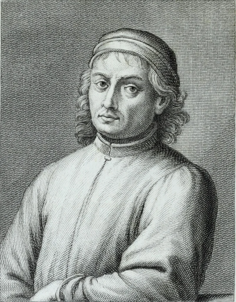An illustration from Serie degli uomini i più illustri nella pittura, scultura, e architettura : con i loro elogi, e ritratti incisi in rame cominciando dalla sua prima restaurazione fino ai tempi presenti .., 1769, leaf 155