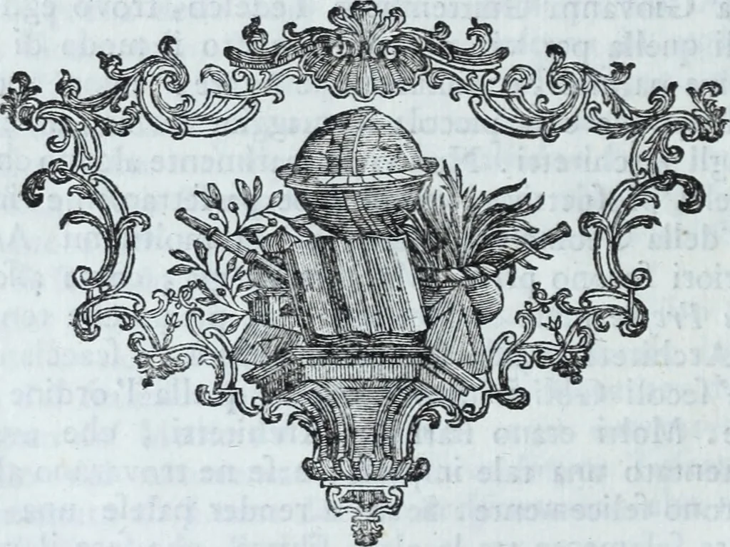 An illustration from Serie degli uomini i più illustri nella pittura, scultura, e architettura : con i loro elogi, e ritratti incisi in rame cominciando dalla sua prima restaurazione fino ai tempi presenti .., 1769, leaf 171