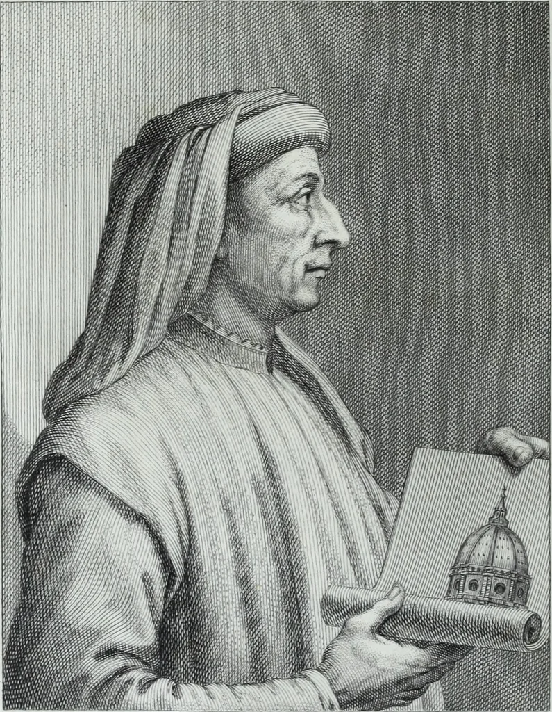 An illustration from Serie degli uomini i più illustri nella pittura, scultura, e architettura : con i loro elogi, e ritratti incisi in rame cominciando dalla sua prima restaurazione fino ai tempi presenti .., 1769, leaf 25