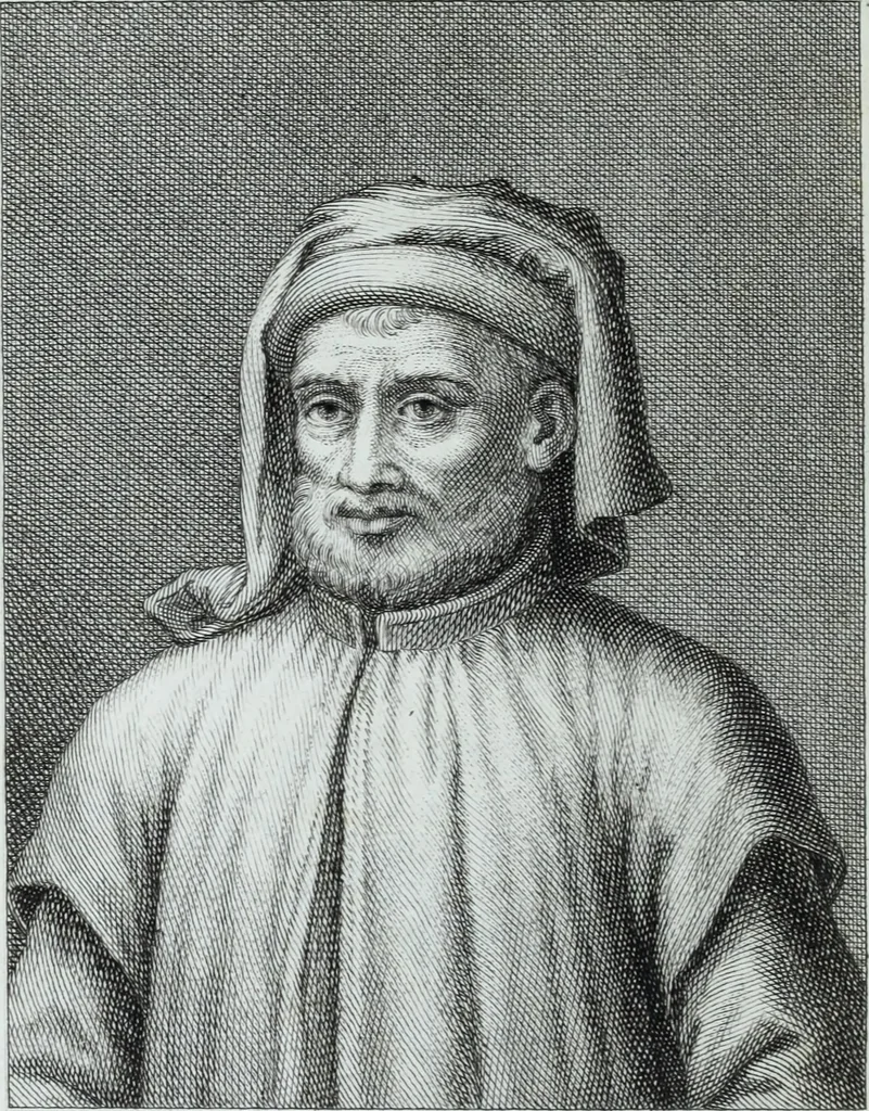 An illustration from Serie degli uomini i più illustri nella pittura, scultura, e architettura : con i loro elogi, e ritratti incisi in rame cominciando dalla sua prima restaurazione fino ai tempi presenti .., 1769, leaf 97
