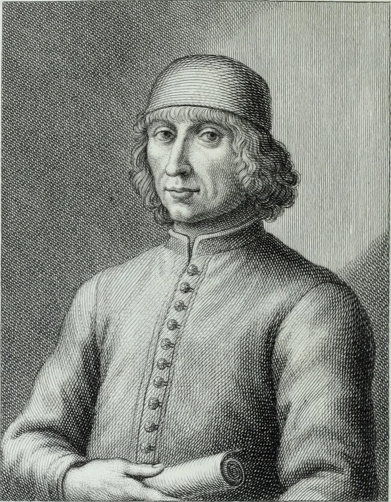 An illustration from Serie degli uomini i più illustri nella pittura, scultura, e architettura : con i loro elogi, e ritratti incisi in rame cominciando dalla sua prima restaurazione fino ai tempi presenti .., 1769, leaf 113