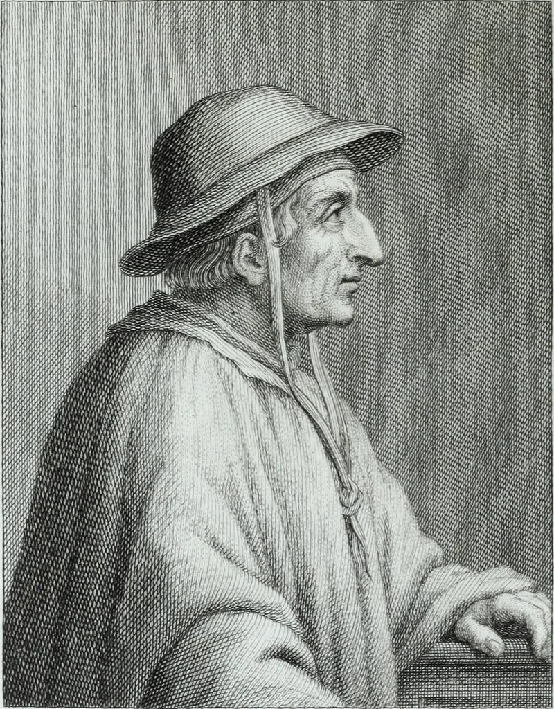 An illustration from Serie degli uomini i più illustri nella pittura, scultura, e architettura : con i loro elogi, e ritratti incisi in rame cominciando dalla sua prima restaurazione fino ai tempi presenti .., 1769, leaf 155