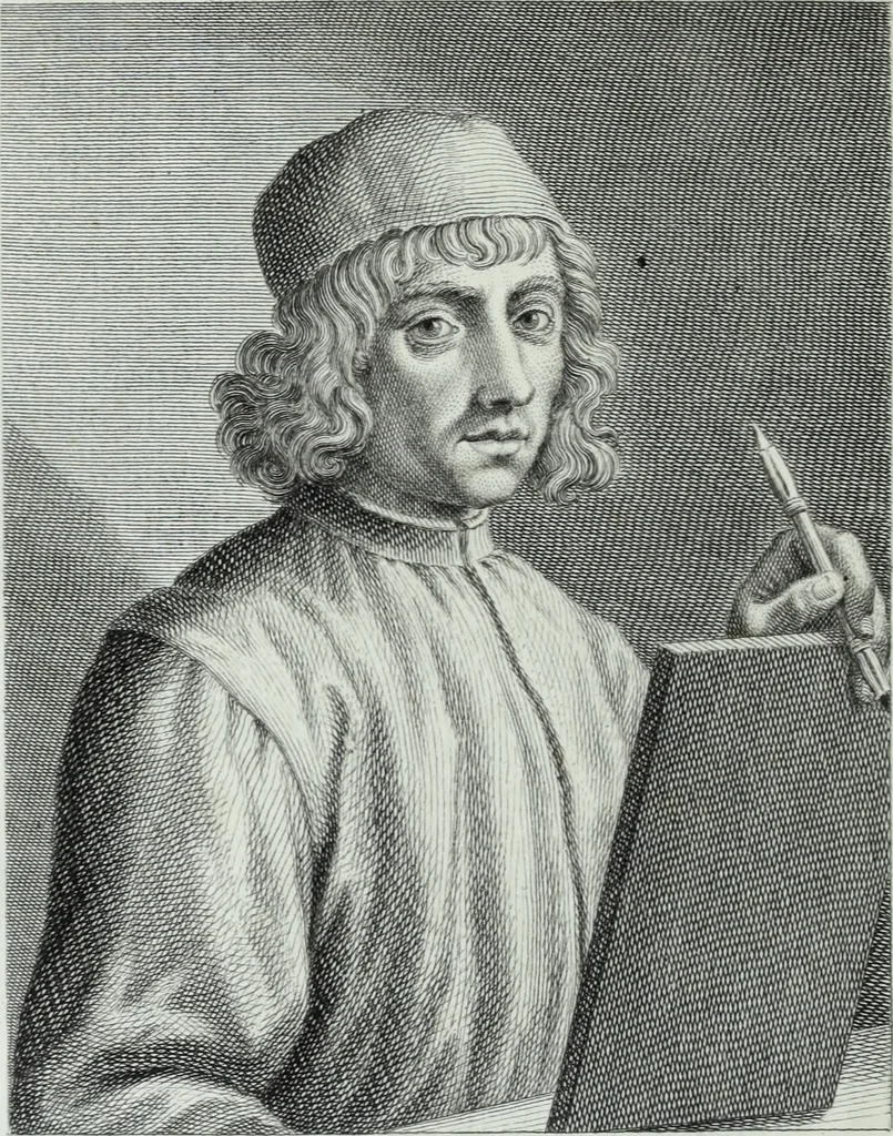 An illustration from Serie degli uomini i più illustri nella pittura, scultura, e architettura : con i loro elogi, e ritratti incisi in rame cominciando dalla sua prima restaurazione fino ai tempi presenti .., 1769, leaf 179