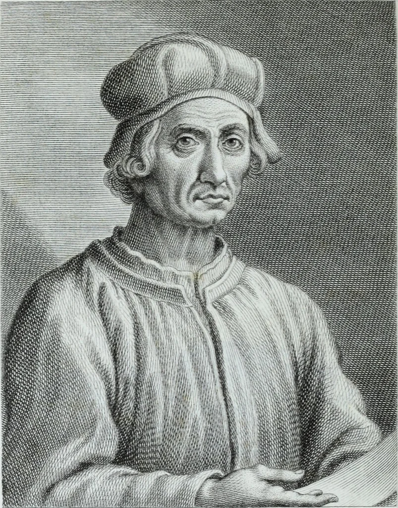 An illustration from Serie degli uomini i più illustri nella pittura, scultura, e architettura : con i loro elogi, e ritratti incisi in rame cominciando dalla sua prima restaurazione fino ai tempi presenti .., 1769, leaf 185