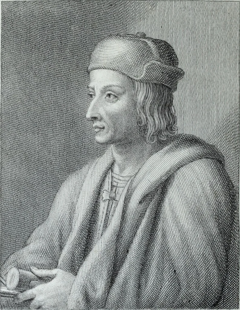 An illustration from Serie degli uomini i più illustri nella pittura, scultura, e architettura : con i loro elogi, e ritratti incisi in rame cominciando dalla sua prima restaurazione fino ai tempi presenti .., 1769, leaf 193