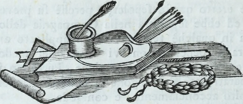 An illustration from Serie degli uomini i più illustri nella pittura, scultura, e architettura : con i loro elogi, e ritratti incisi in rame cominciando dalla sua prima restaurazione fino ai tempi presenti .., 1769, leaf 89