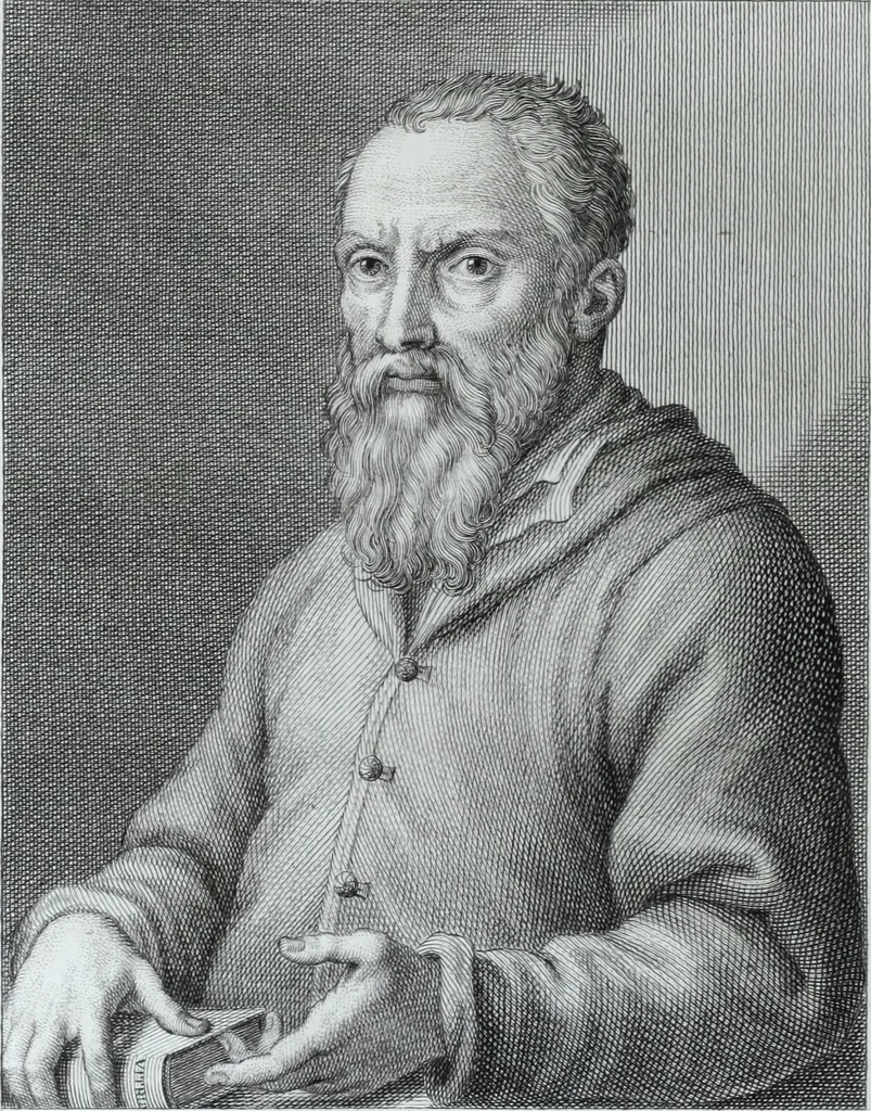 An illustration from Serie degli uomini i più illustri nella pittura, scultura, e architettura : con i loro elogi, e ritratti incisi in rame cominciando dalla sua prima restaurazione fino ai tempi presenti .., 1769, leaf 187