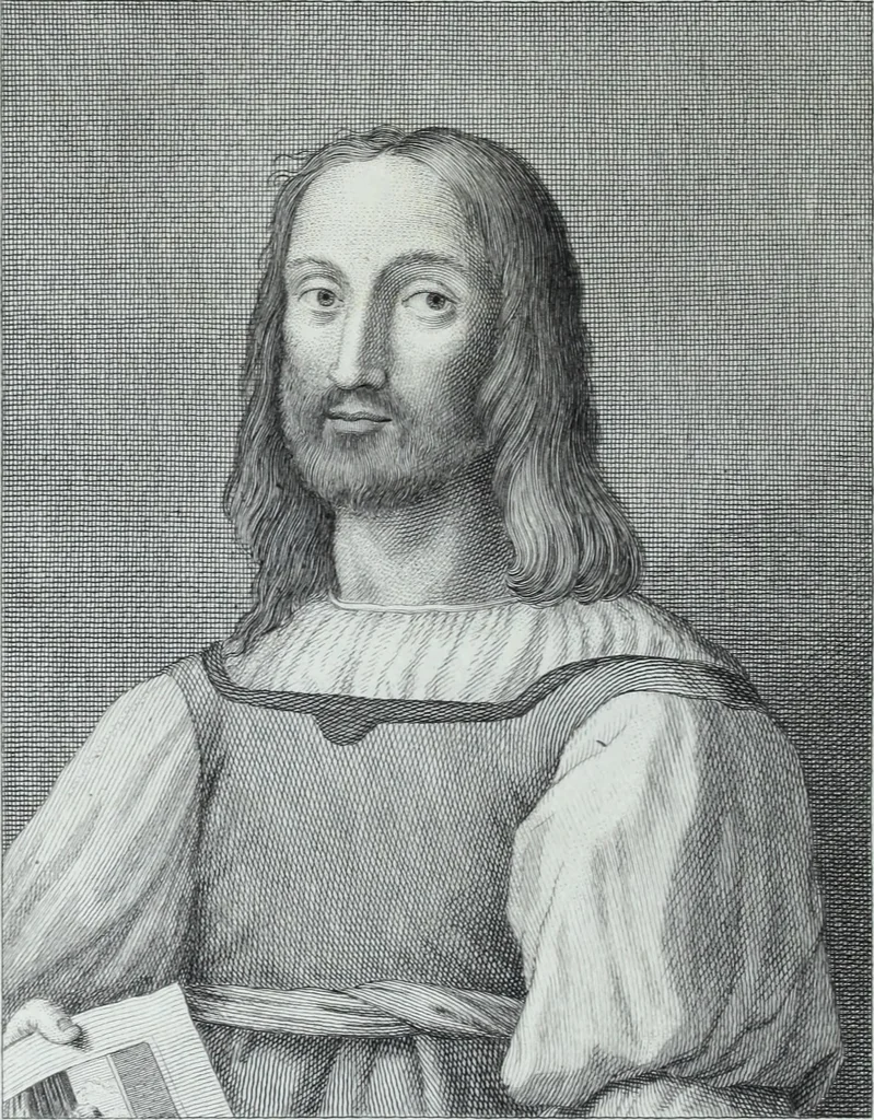 An illustration from Serie degli uomini i più illustri nella pittura, scultura, e architettura : con i loro elogi, e ritratti incisi in rame cominciando dalla sua prima restaurazione fino ai tempi presenti .., 1769, leaf 233