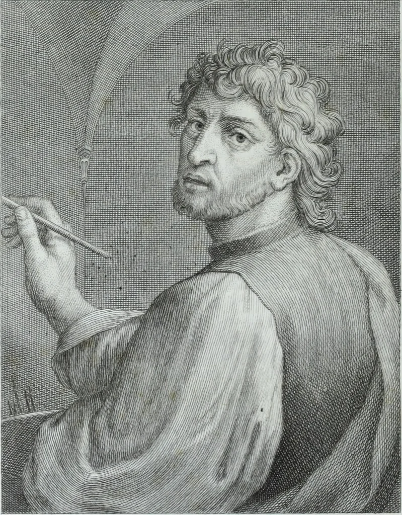 An illustration from Serie degli uomini i più illustri nella pittura, scultura, e architettura : con i loro elogi, e ritratti incisi in rame cominciando dalla sua prima restaurazione fino ai tempi presenti .., 1769, leaf 249