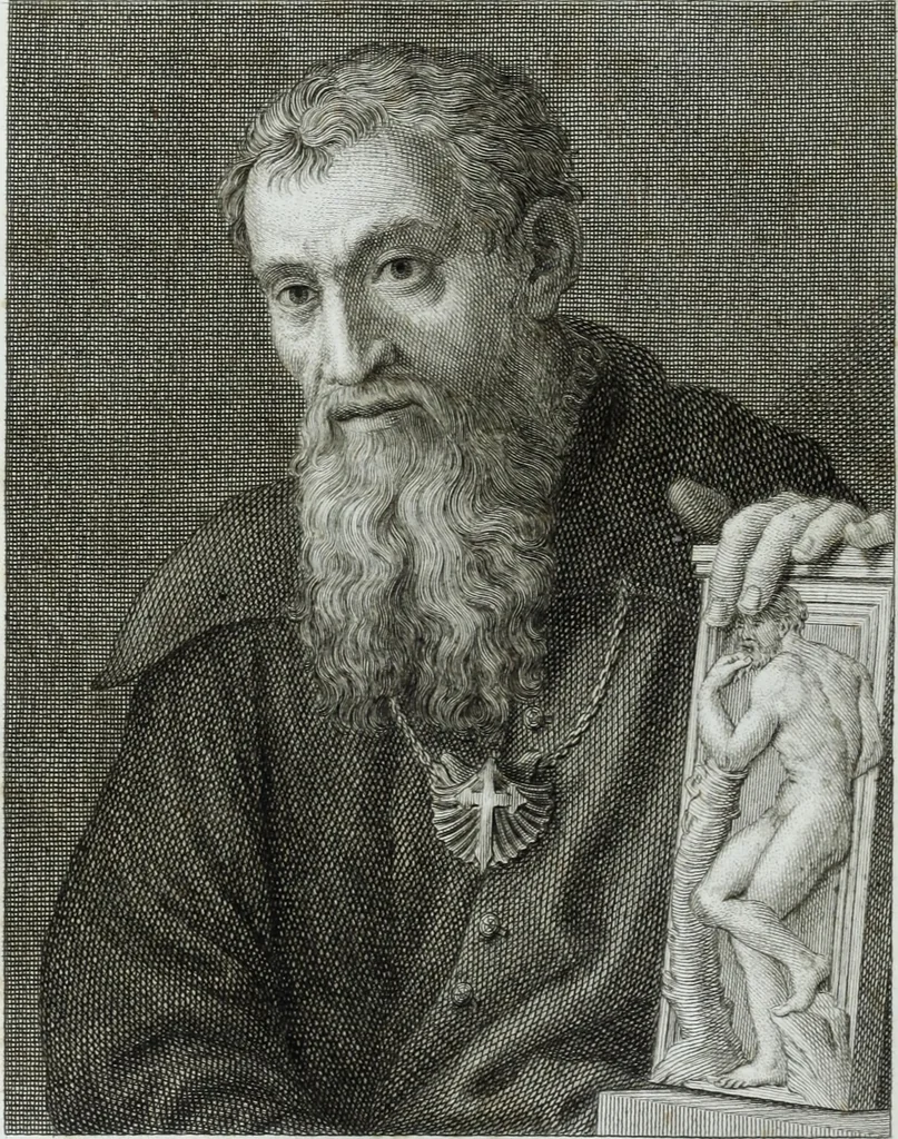 An illustration from Serie degli uomini i più illustri nella pittura, scultura, e architettura : con i loro elogi, e ritratti incisi in rame cominciando dalla sua prima restaurazione fino ai tempi presenti .., 1769, leaf 101