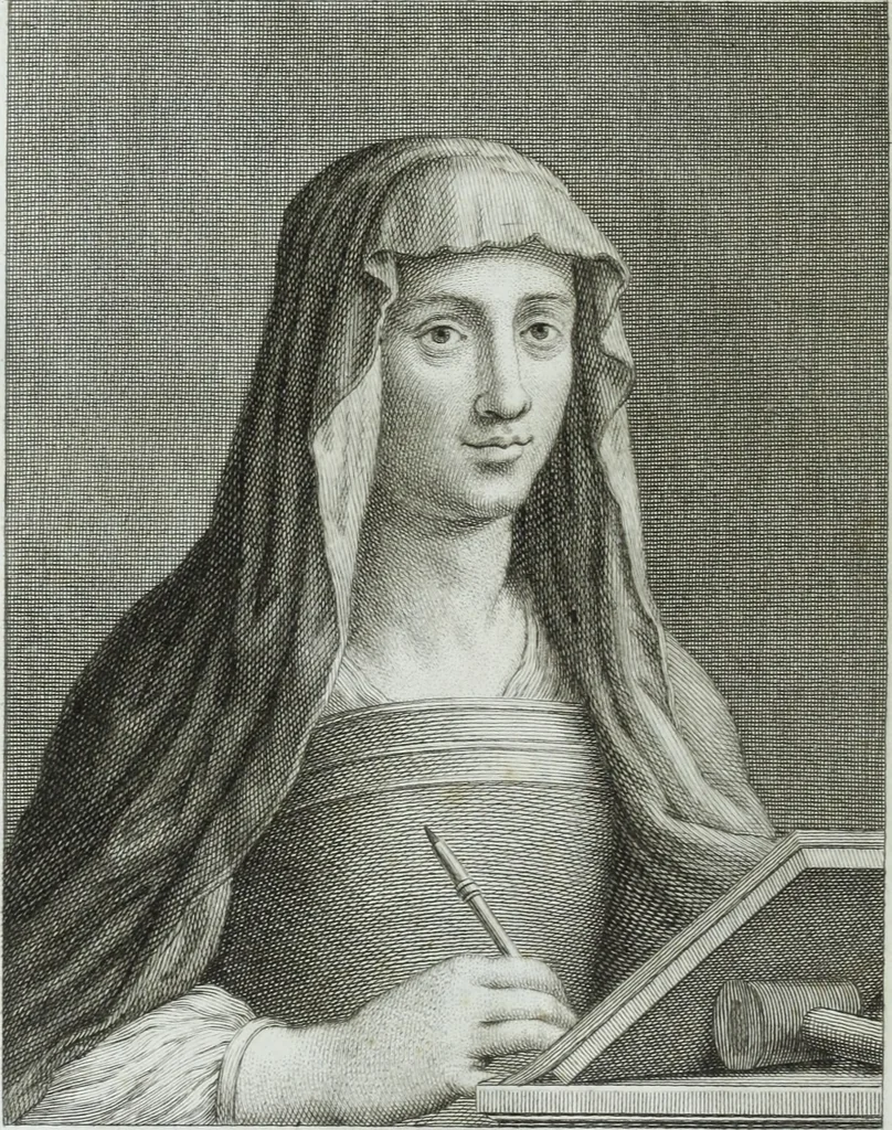 An illustration from Serie degli uomini i più illustri nella pittura, scultura, e architettura : con i loro elogi, e ritratti incisi in rame cominciando dalla sua prima restaurazione fino ai tempi presenti .., 1769, leaf 245