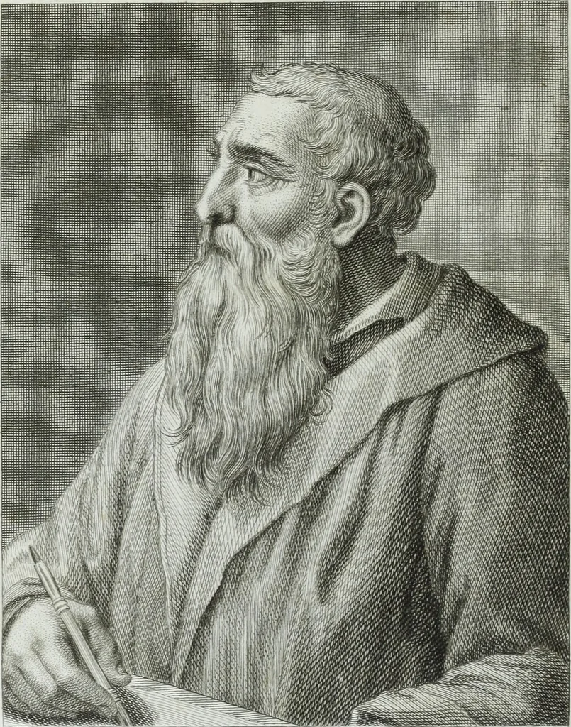 An illustration from Serie degli uomini i più illustri nella pittura, scultura, e architettura : con i loro elogi, e ritratti incisi in rame cominciando dalla sua prima restaurazione fino ai tempi presenti .., 1769, leaf 263
