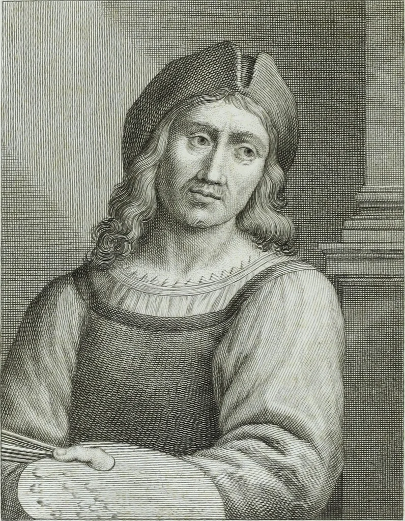An illustration from Serie degli uomini i più illustri nella pittura, scultura, e architettura : con i loro elogi, e ritratti incisi in rame cominciando dalla sua prima restaurazione fino ai tempi presenti .., 1769, leaf 79