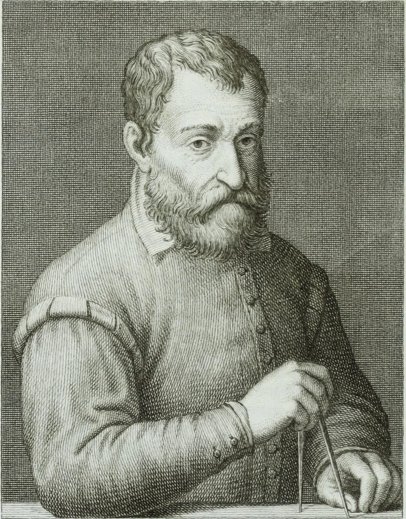 An illustration from Serie degli uomini i più illustri nella pittura, scultura, e architettura : con i loro elogi, e ritratti incisi in rame cominciando dalla sua prima restaurazione fino ai tempi presenti .., 1769, leaf 117