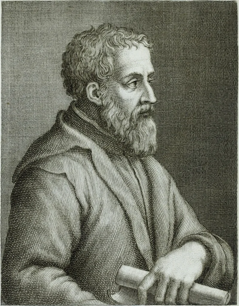 An illustration from Serie degli uomini i più illustri nella pittura, scultura, e architettura : con i loro elogi, e ritratti incisi in rame cominciando dalla sua prima restaurazione fino ai tempi presenti .., 1769, leaf 131
