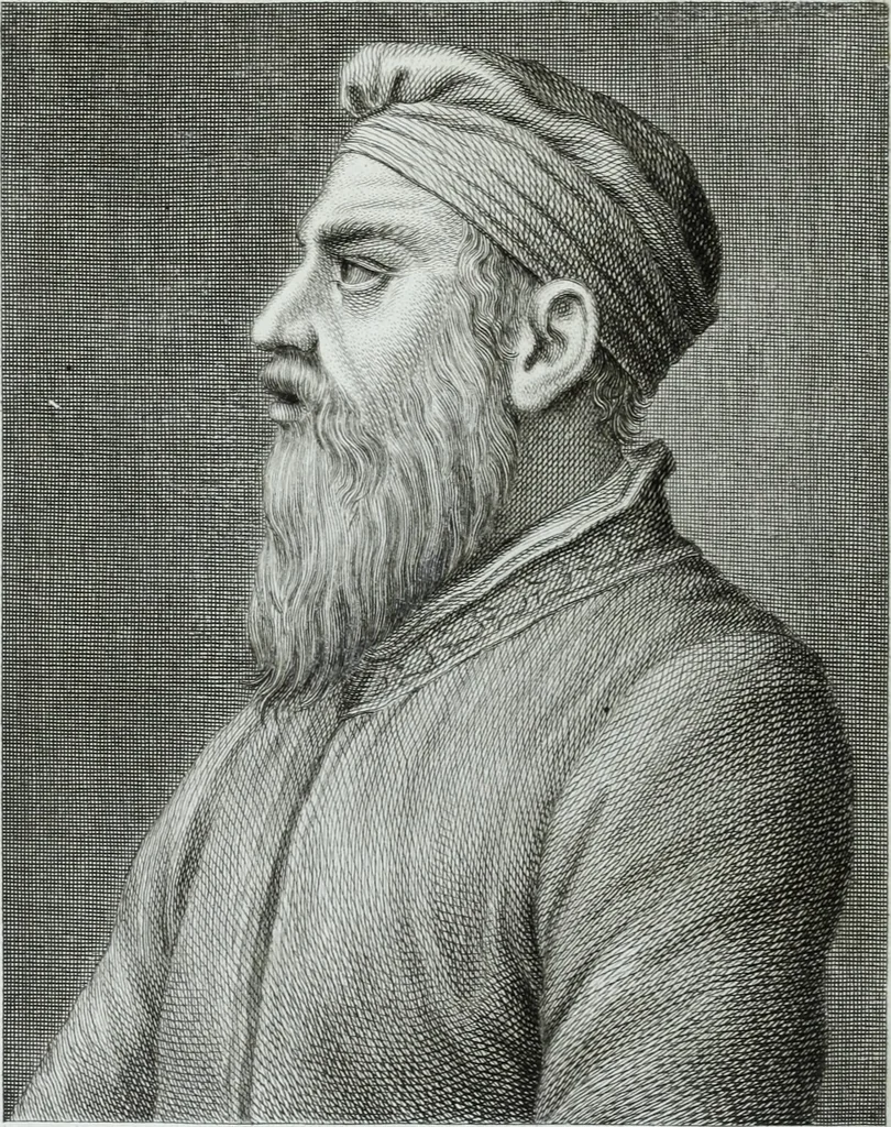 An illustration from Serie degli uomini i più illustri nella pittura, scultura, e architettura : con i loro elogi, e ritratti incisi in rame cominciando dalla sua prima restaurazione fino ai tempi presenti .., 1769, leaf 179