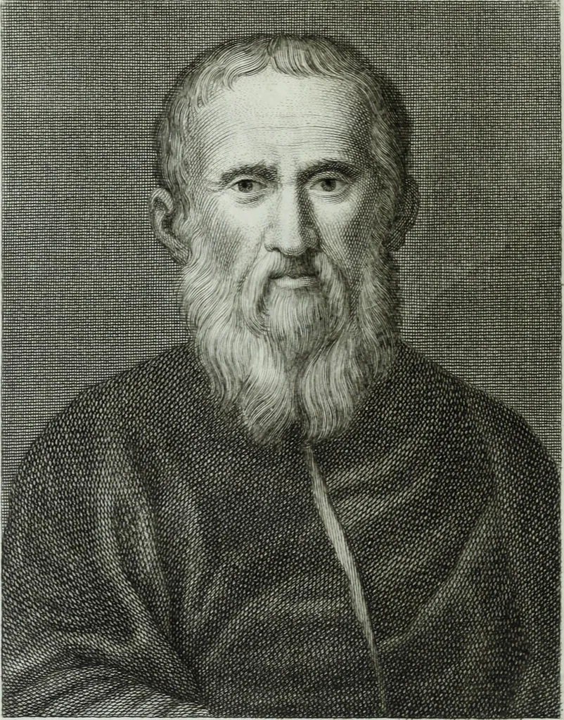 An illustration from Serie degli uomini i più illustri nella pittura, scultura, e architettura : con i loro elogi, e ritratti incisi in rame cominciando dalla sua prima restaurazione fino ai tempi presenti .., 1769, leaf 241