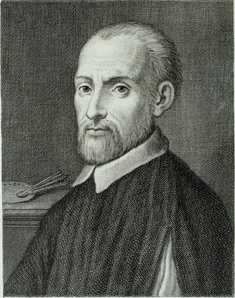 An illustration from Serie degli uomini i più illustri nella pittura, scultura, e architettura : con i loro elogi, e ritratti incisi in rame cominciando dalla sua prima restaurazione fino ai tempi presenti .., 1769, leaf 215